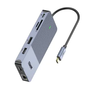 QGeeM 11 in 1 Type C Docking Station,USB C HUB Displayport Dual HDMI 4K@60Hz USB C Laptop Docking Station