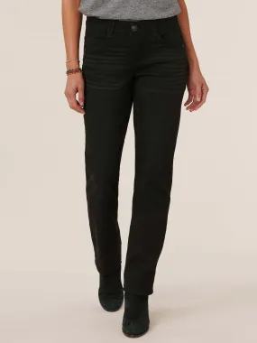 "Ab"solution® Petite Straight Leg Black Jeans