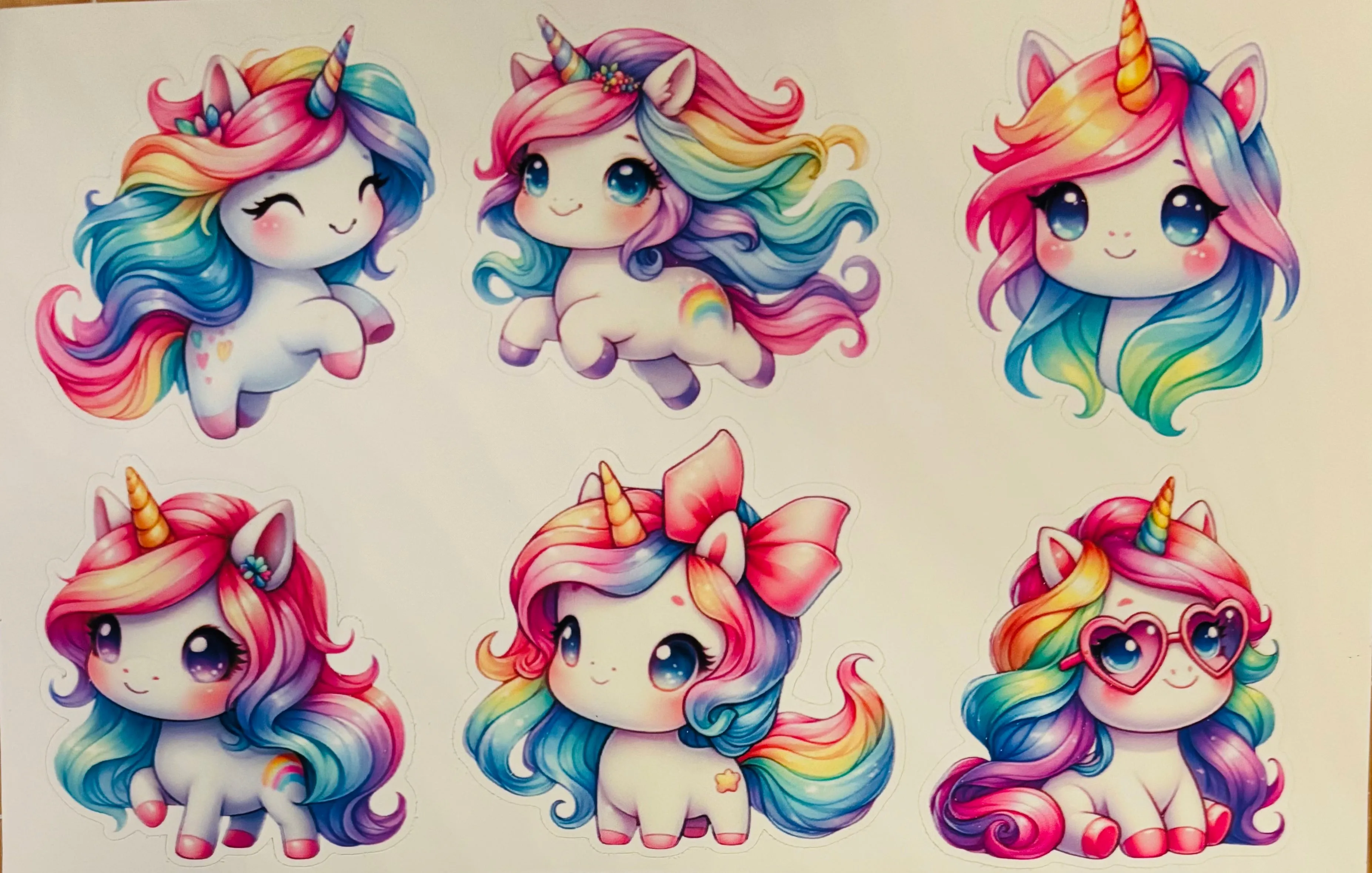 Rainbow unicorns! Adorable!