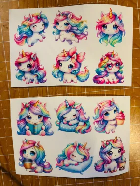 Rainbow unicorns! Adorable!