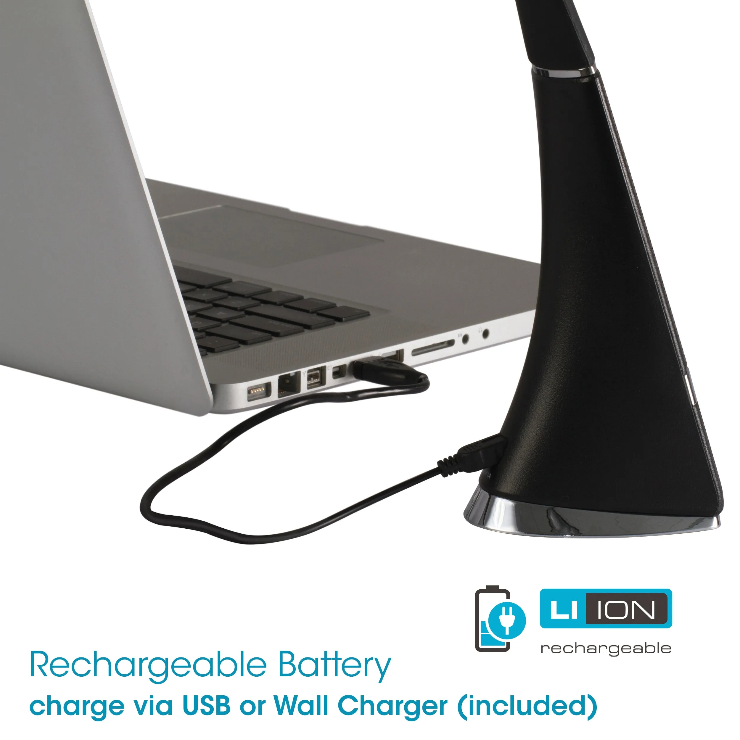 Recharge LED Desk Lamp - Black
