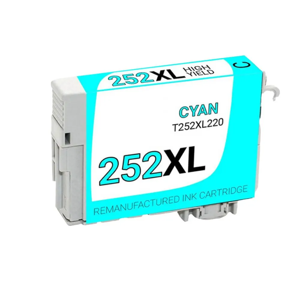 Remanufactured Epson WORKFORCE 252XL ink cartridges Cyan
