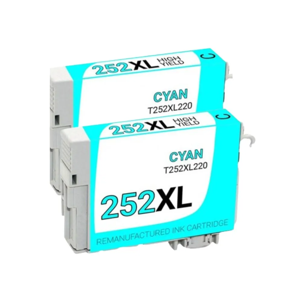 Remanufactured Epson WORKFORCE 252XL ink cartridges Cyan