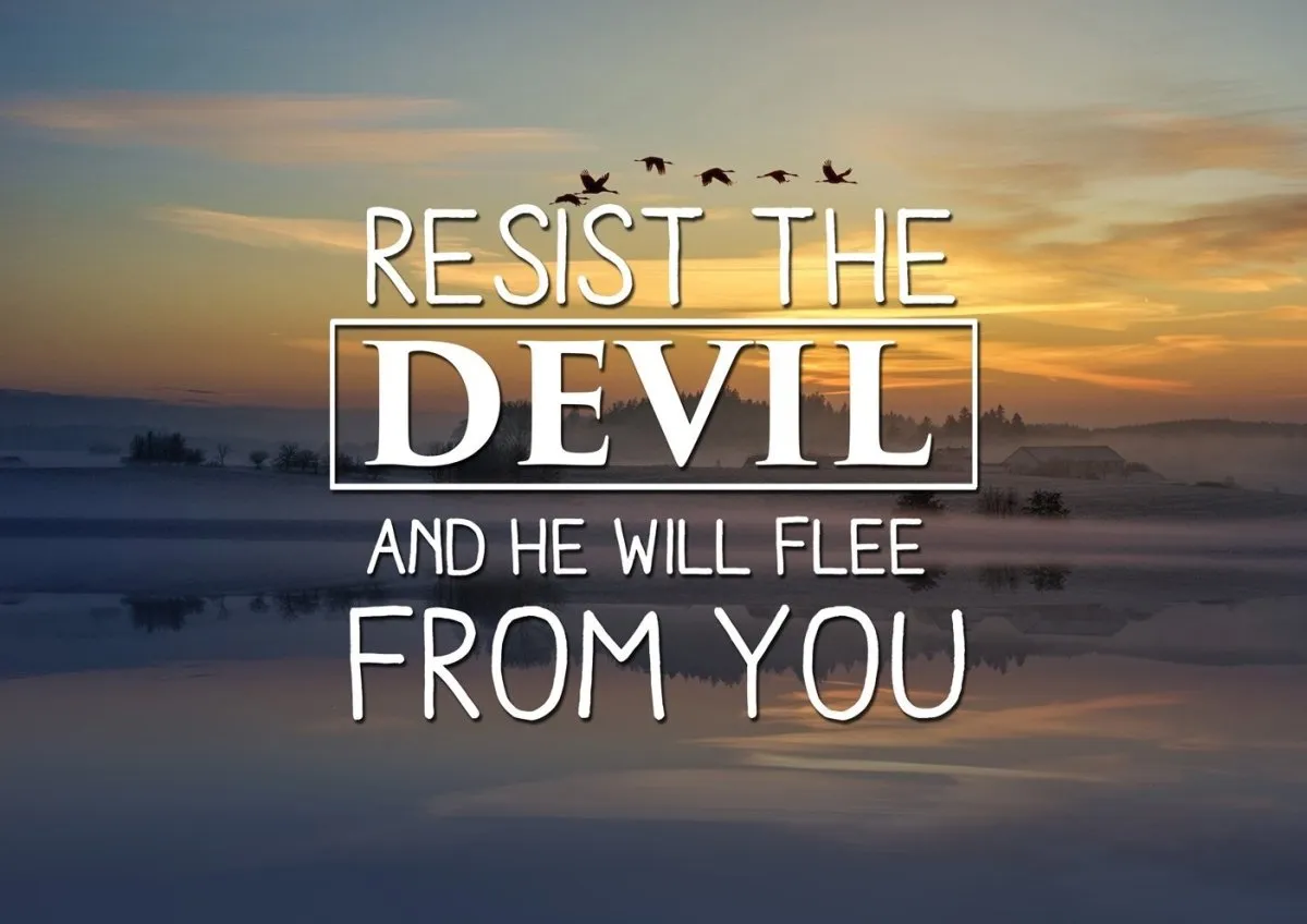 Resist The Devil Canvas Wall Art Print - Christian Canvas Wall Art