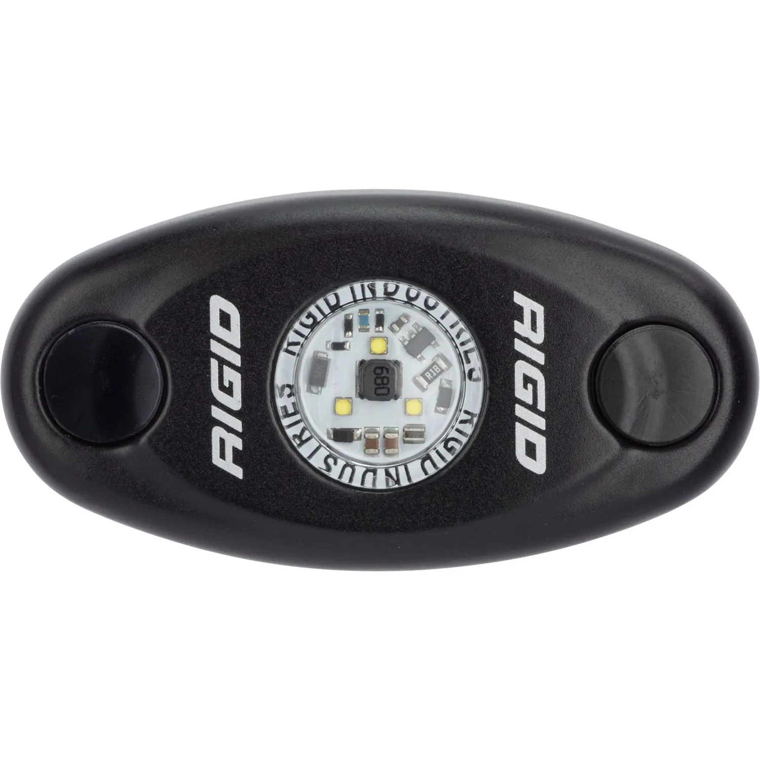 RIGID A-Series LED Light High Power Amber Black Housing Single