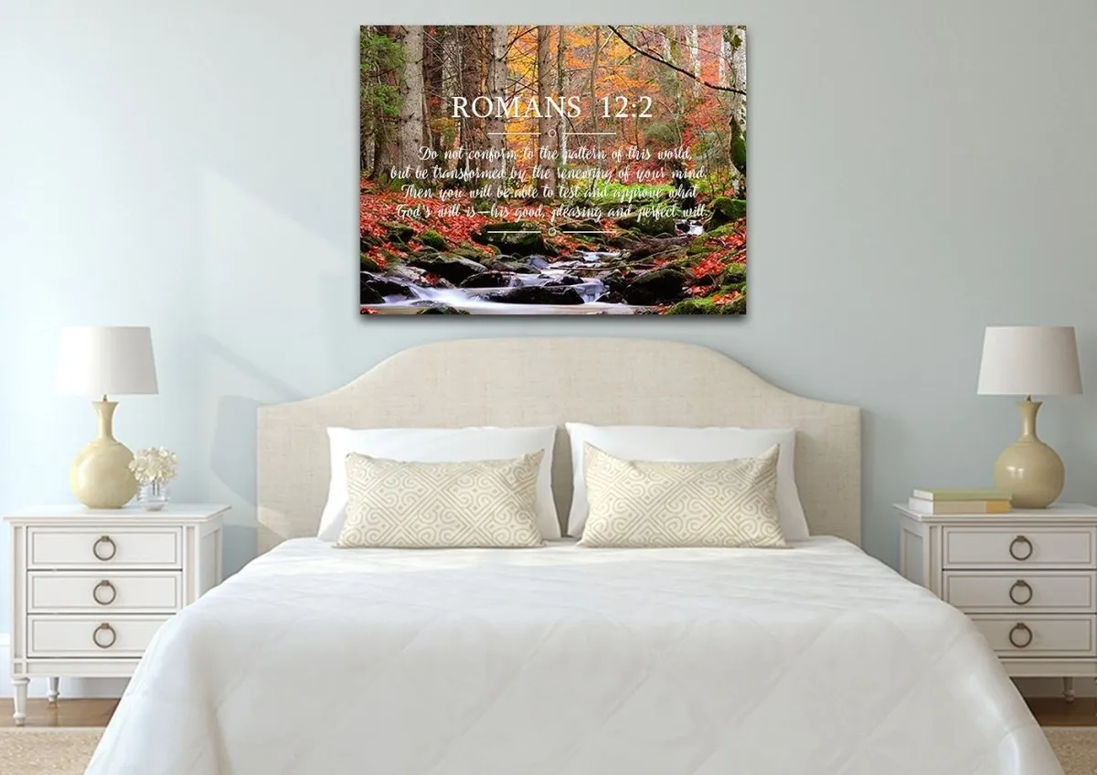 Romans 122 #7 Niv Do Not Conform To The Pattern Bible Verse Wall Art Canvas - Christian Canvas Wall Art