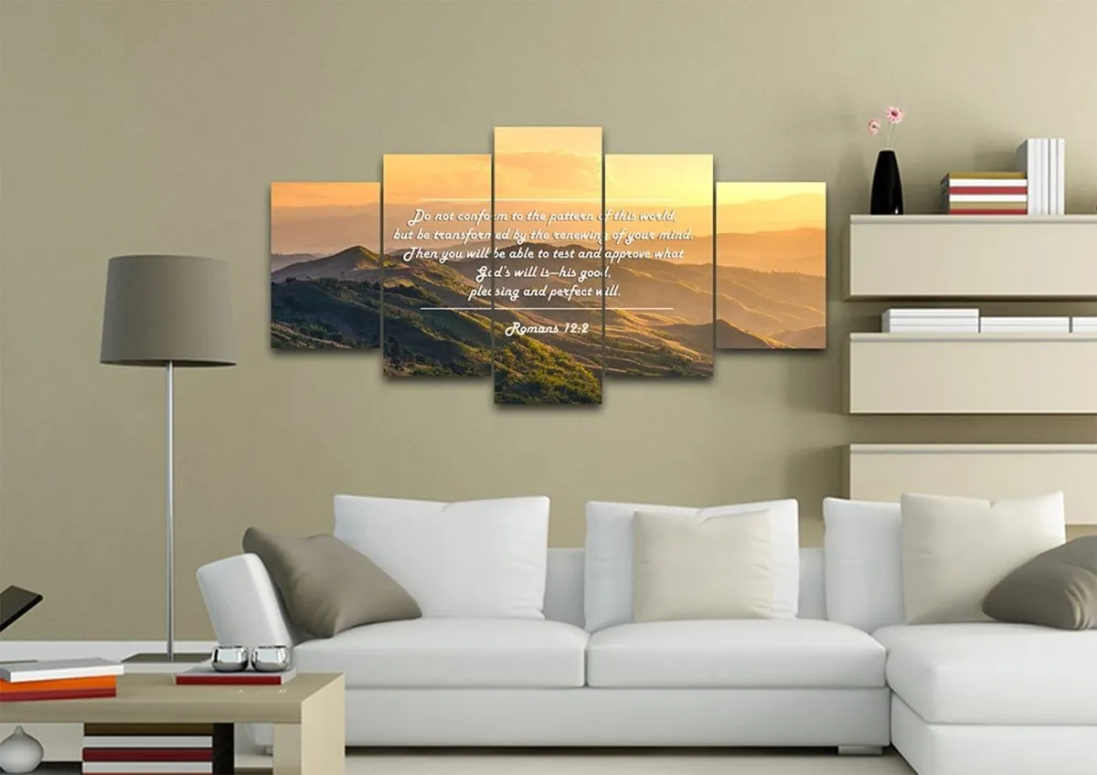 Romans 122 Niv Do Not Conform To The Pattern Bible Verse Wall Art Canvas - Christian Canvas Wall Art