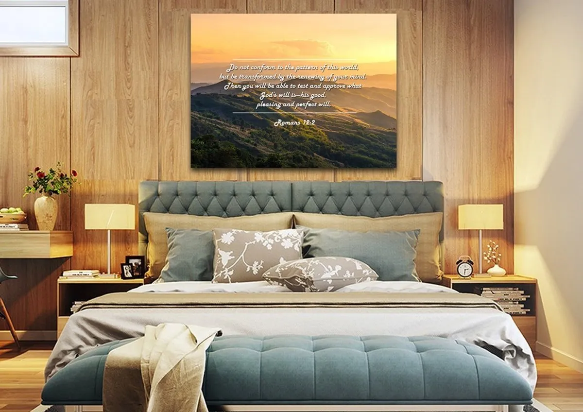 Romans 122 Niv Do Not Conform To The Pattern Bible Verse Wall Art Canvas - Christian Canvas Wall Art