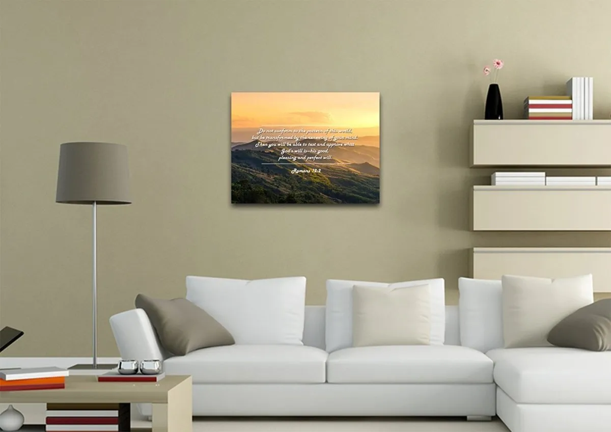 Romans 122 Niv Do Not Conform To The Pattern Bible Verse Wall Art Canvas - Christian Canvas Wall Art