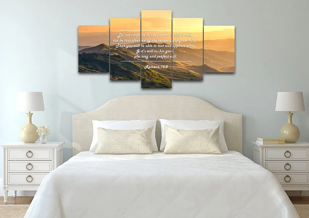 Romans 122 Niv Do Not Conform To The Pattern Bible Verse Wall Art Canvas - Christian Canvas Wall Art