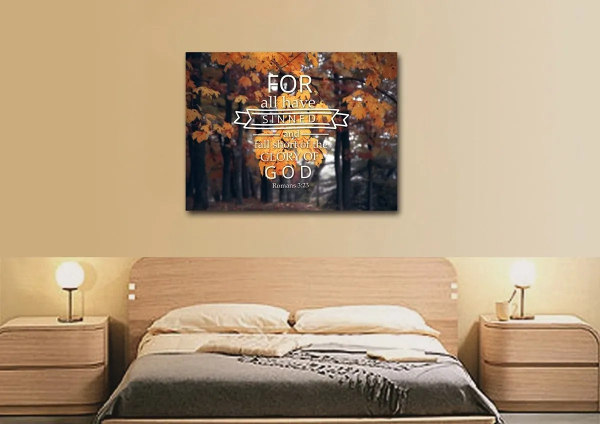 Romans 323 For All Have Sinned Canvas Wall Art Print - Christian Canvas Wall Art