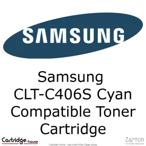 Samsung CLT-C406S Cyan Compatible Toner Cartridge - Alternate Brand, A-S-CLT-C406S-C