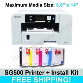Sawgrass SG500 Sublimation Printer with Siser Standard Install Kit