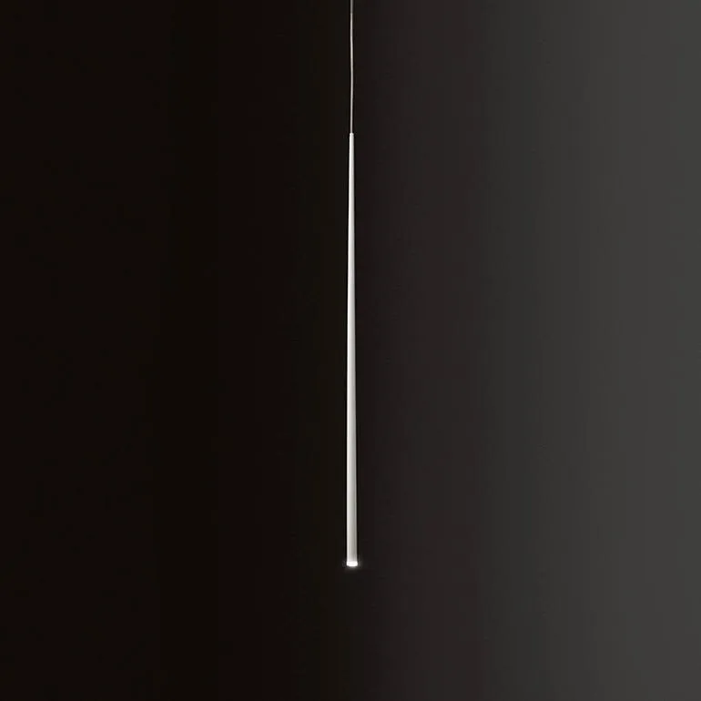 Slim 4 LEDs Pendant White Lacquer Fiber 0917