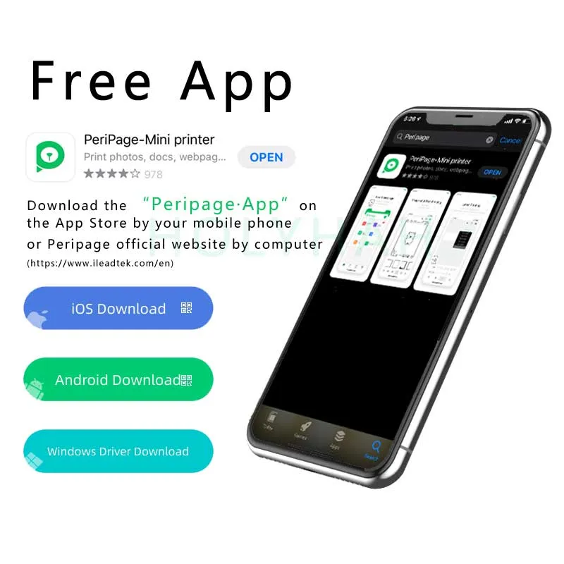 Smartphone Photo Printer - Instant, Portable Compatible with All Phones