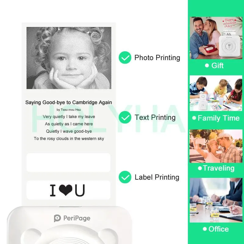 Smartphone Photo Printer - Instant, Portable Compatible with All Phones