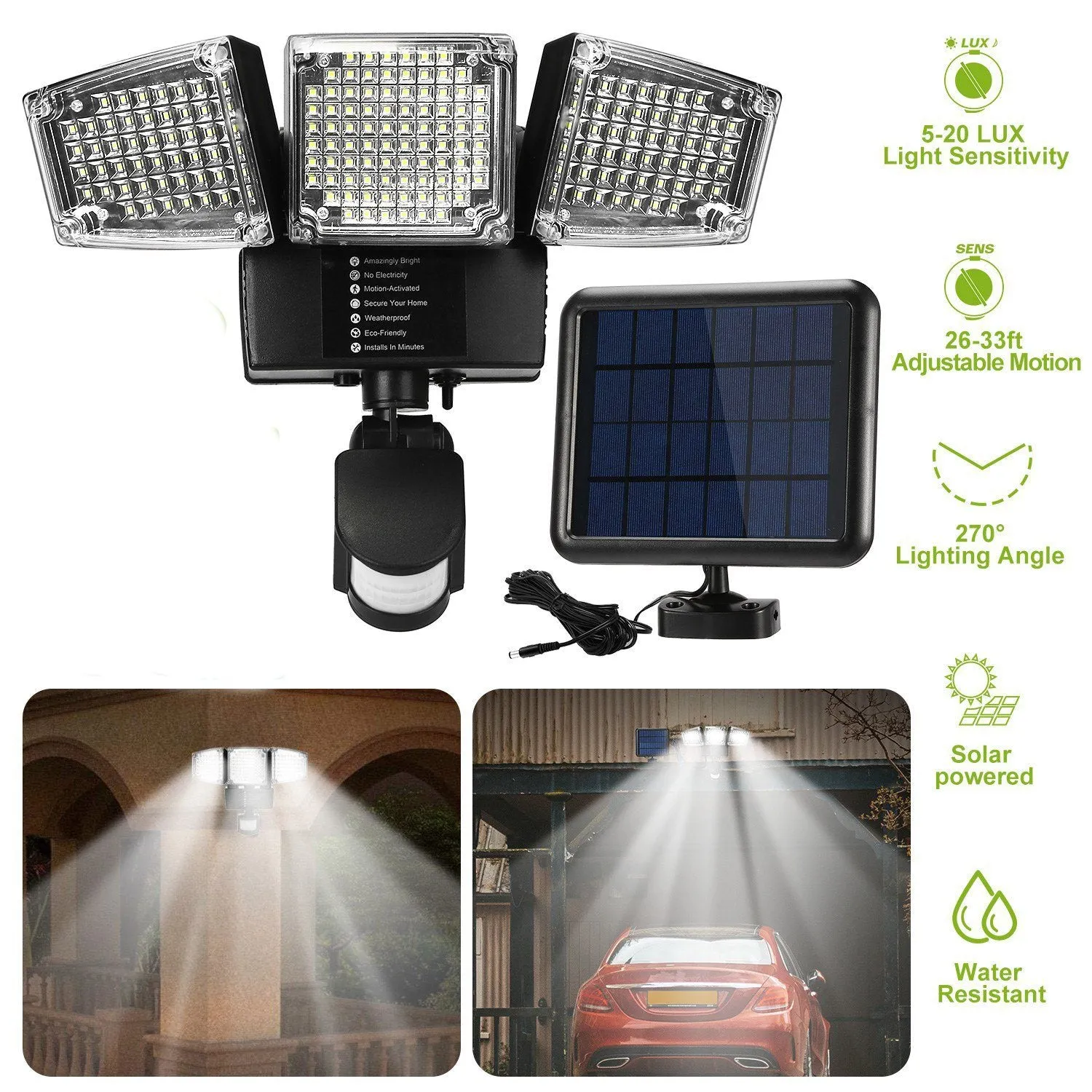 Solar Lights Outdoor 188 LEDs