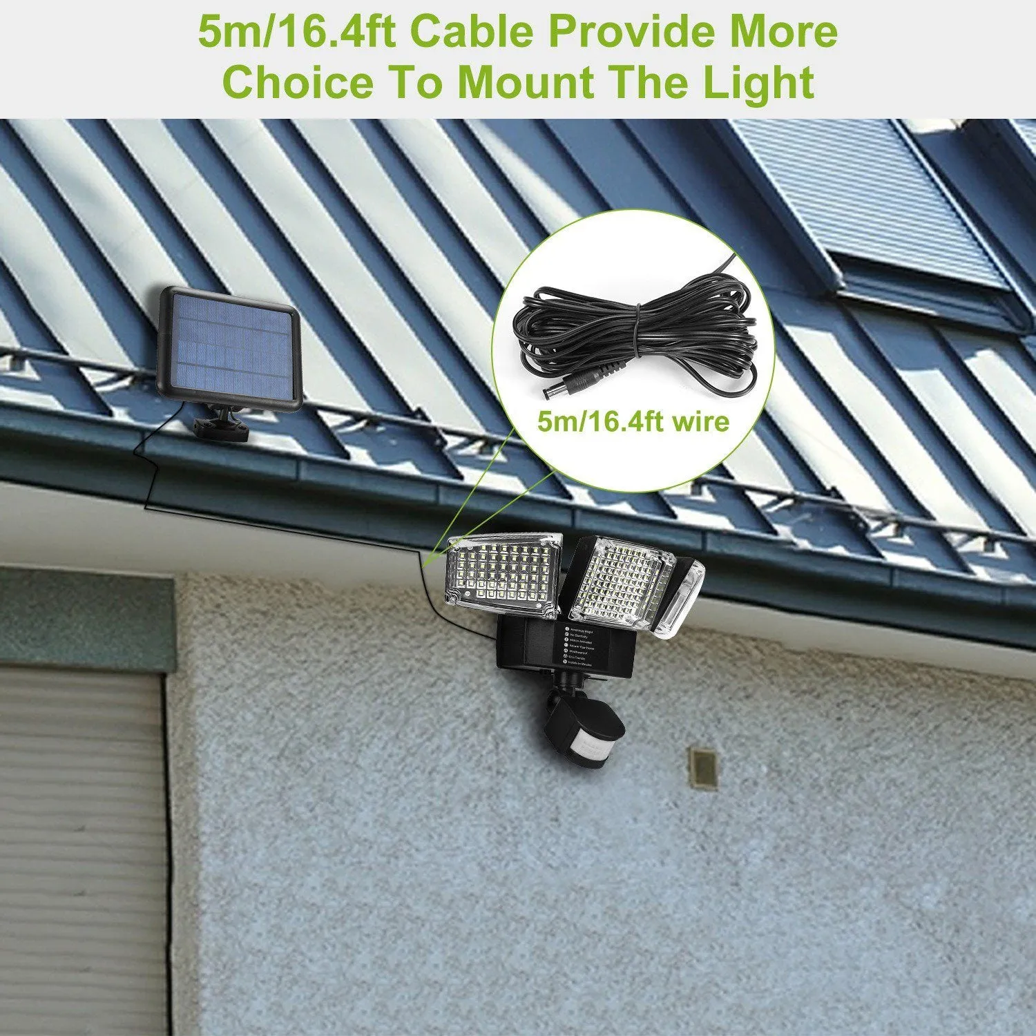 Solar Lights Outdoor 188 LEDs