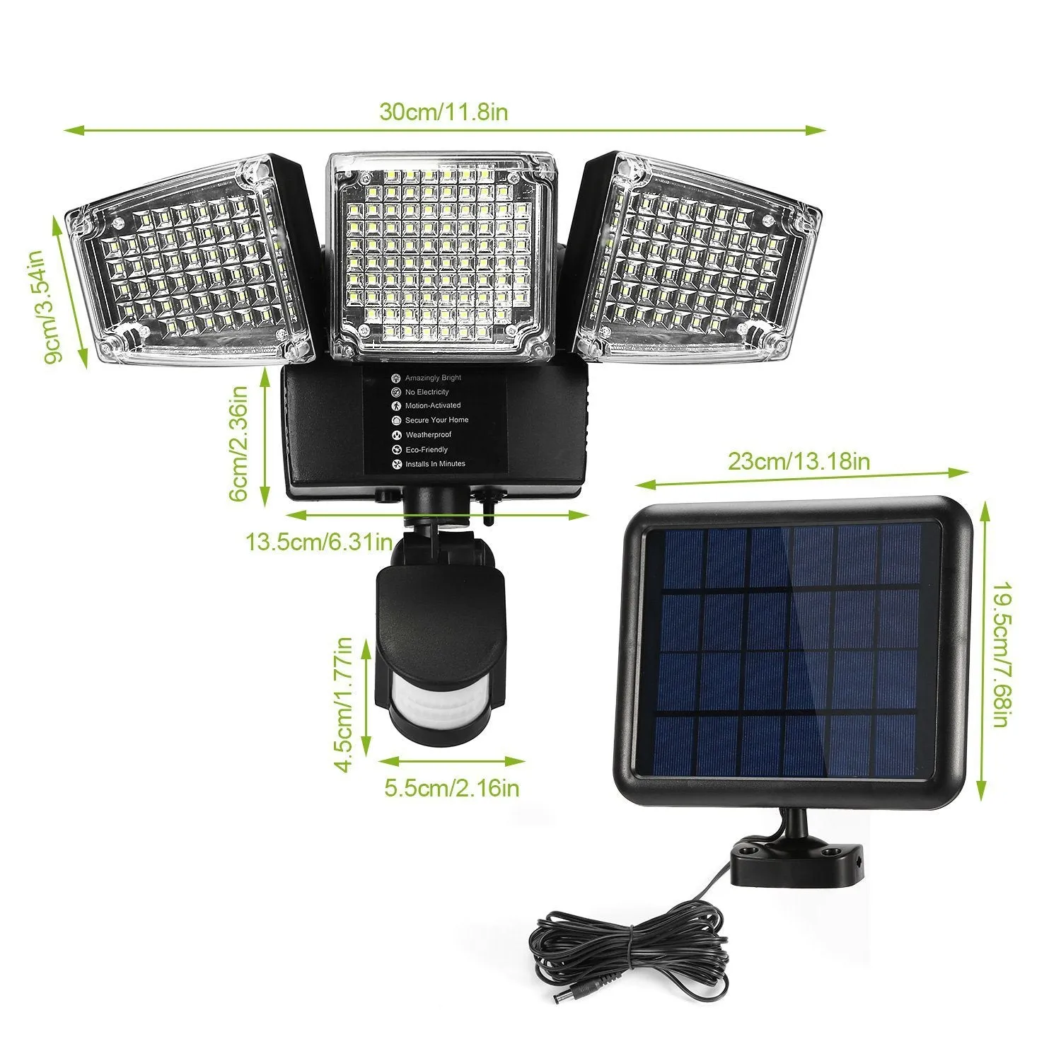 Solar Lights Outdoor 188 LEDs