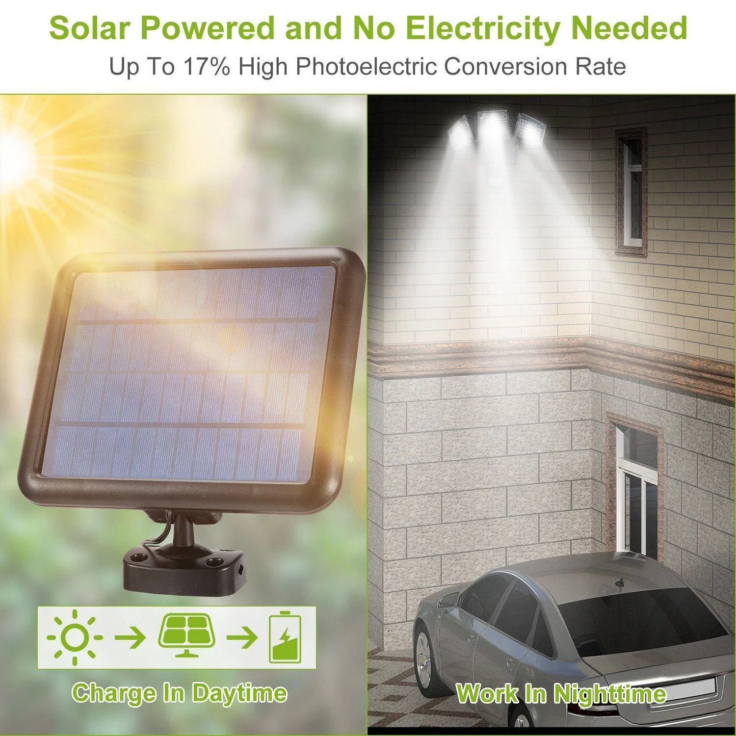 Solar Lights Outdoor 188 LEDs