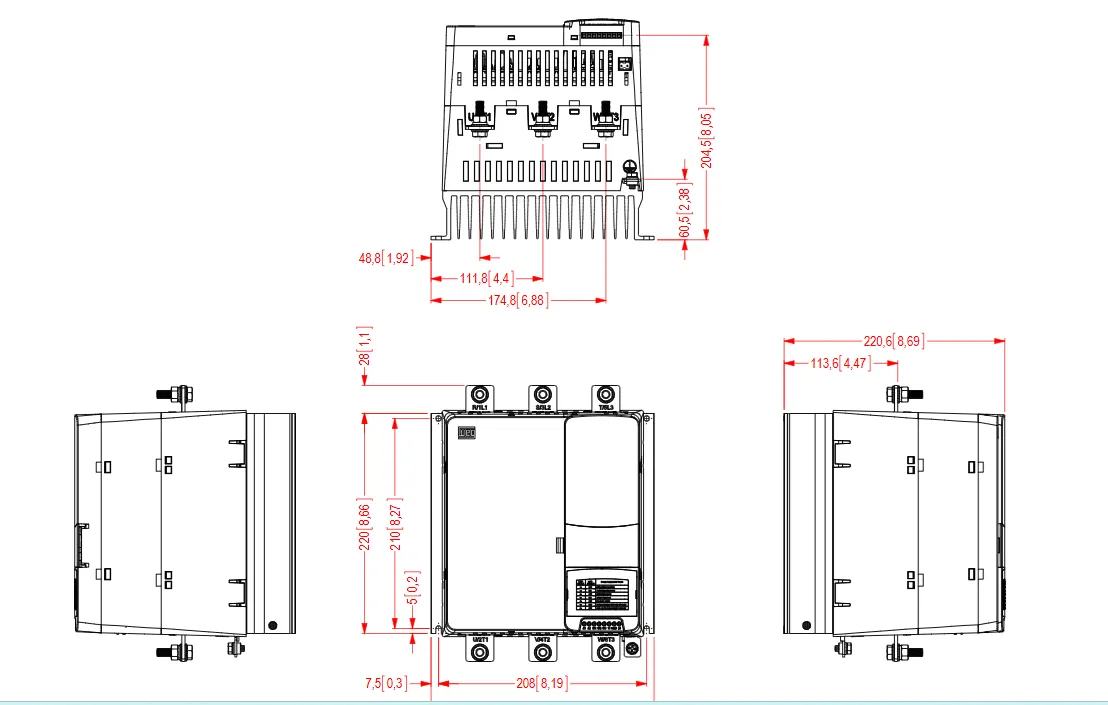 SSW070171T5SZ,SoftStart, 150Hp,220-575V, 171 Amps, 10233130, Weg, IP00