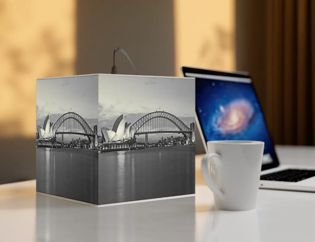 Sydney-Paris Skylines, 3D Printed Square Cube Lamp,Contemporary/Modern/Trendy Light/Home Decor Gifts, Stackable Lights