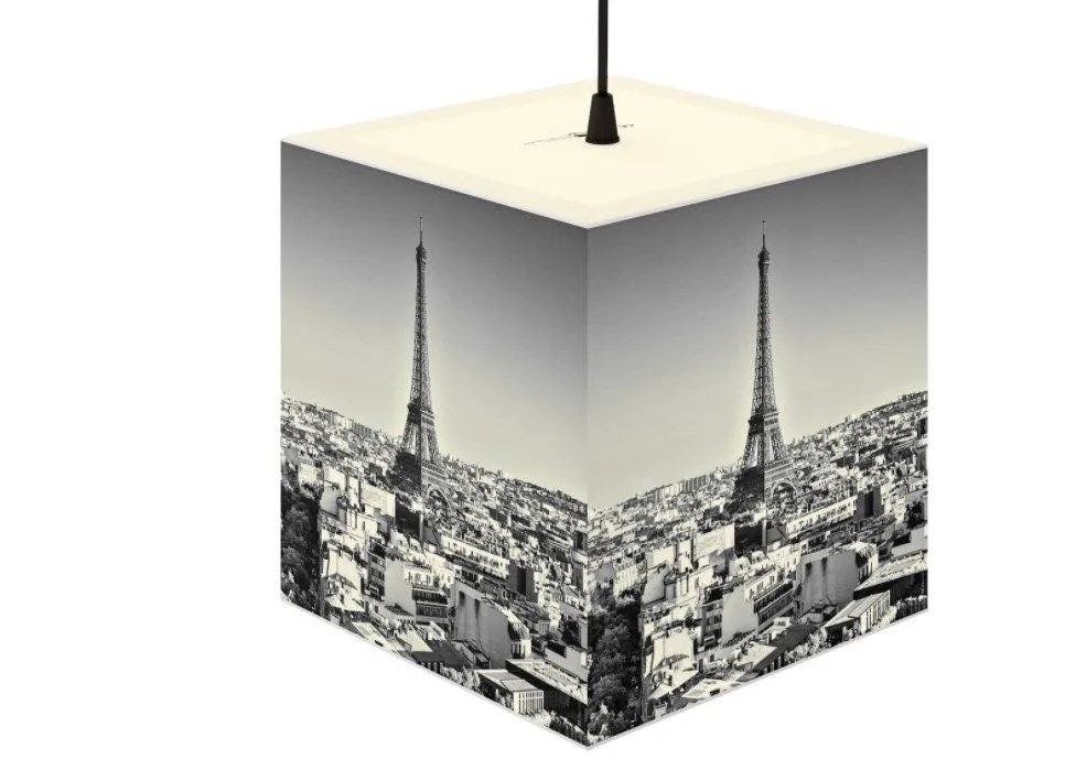 Sydney-Paris Skylines, 3D Printed Square Cube Lamp,Contemporary/Modern/Trendy Light/Home Decor Gifts, Stackable Lights