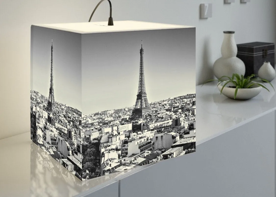 Sydney-Paris Skylines, 3D Printed Square Cube Lamp,Contemporary/Modern/Trendy Light/Home Decor Gifts, Stackable Lights