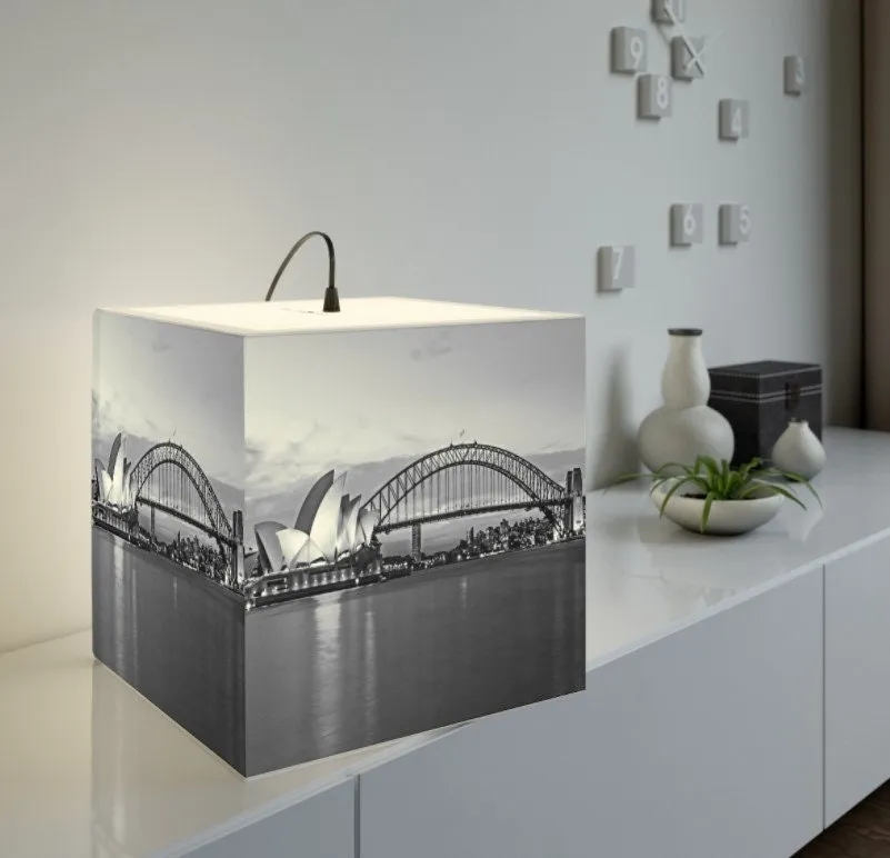 Sydney-Paris Skylines, 3D Printed Square Cube Lamp,Contemporary/Modern/Trendy Light/Home Decor Gifts, Stackable Lights