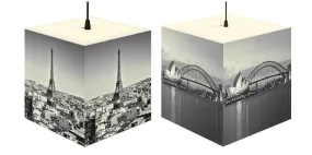 Sydney-Paris Skylines, 3D Printed Square Cube Lamp,Contemporary/Modern/Trendy Light/Home Decor Gifts, Stackable Lights