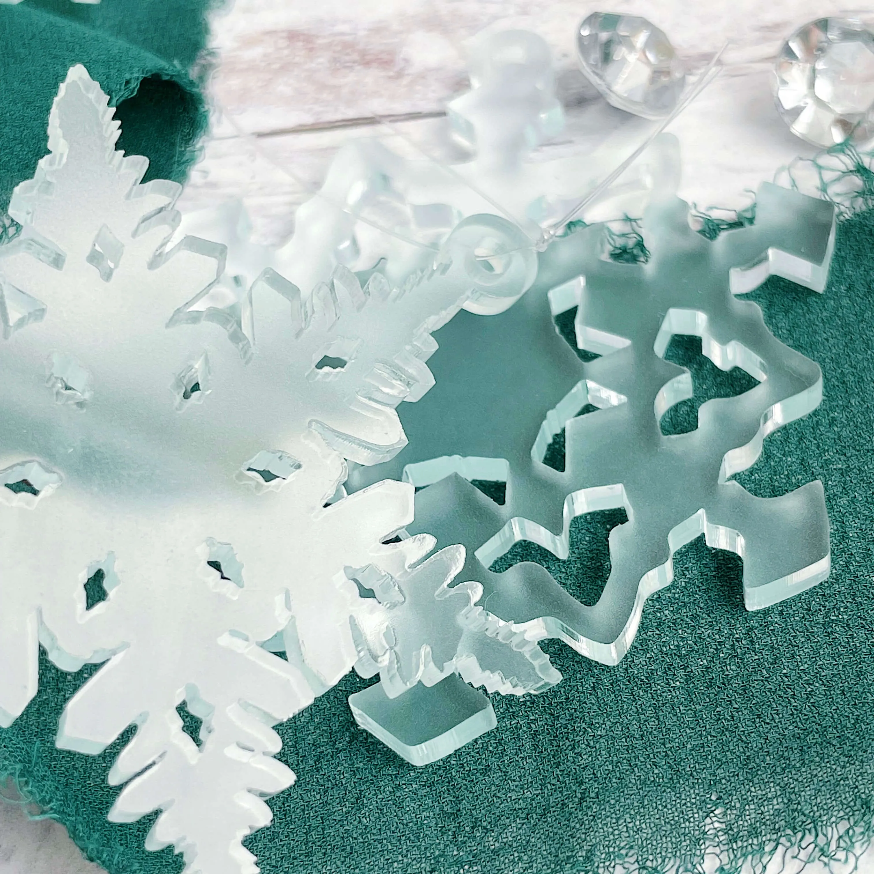 Tiny Snowflake Ornaments - SET OF 6
