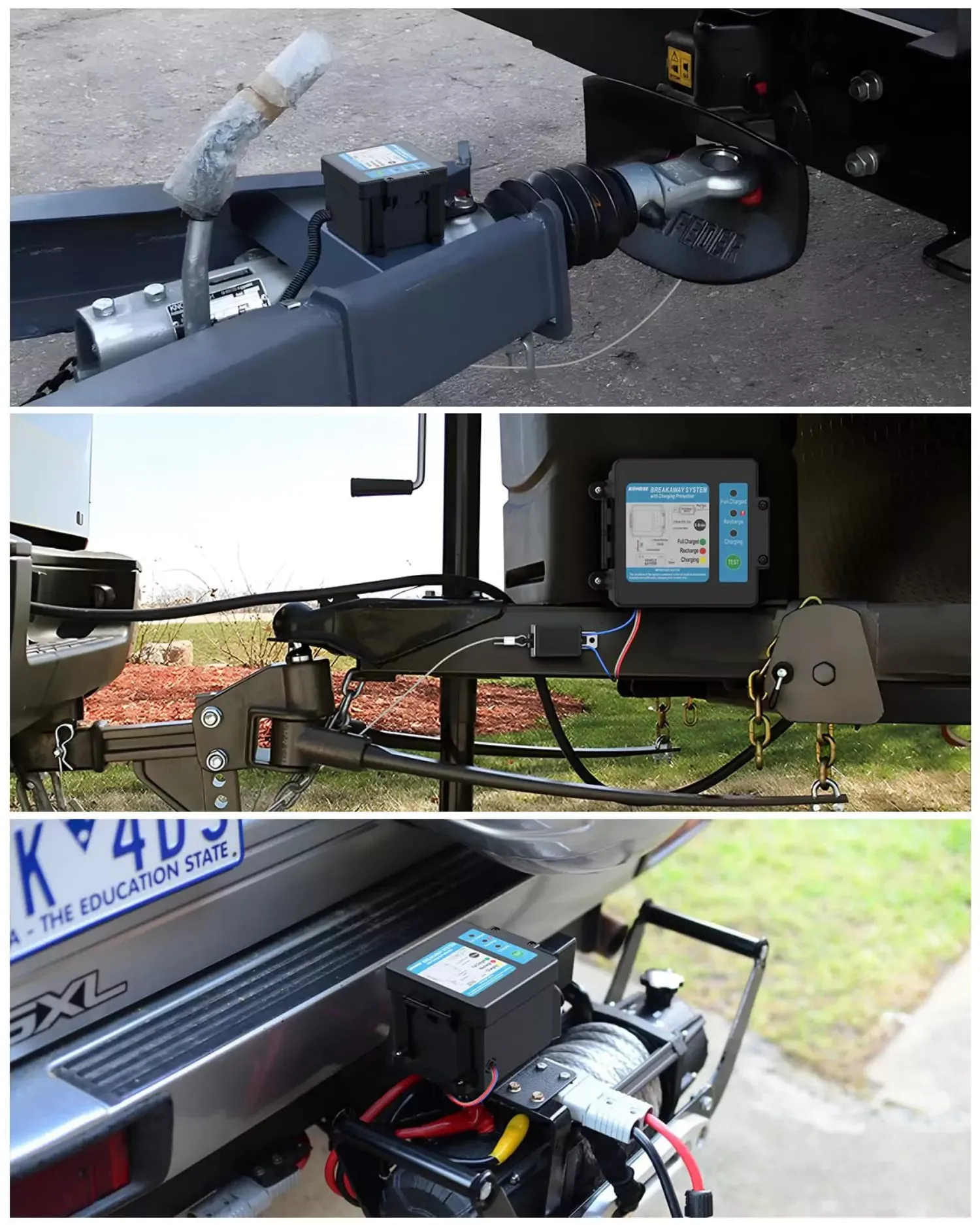 Trailer Brake Breakaway Kit With Charger