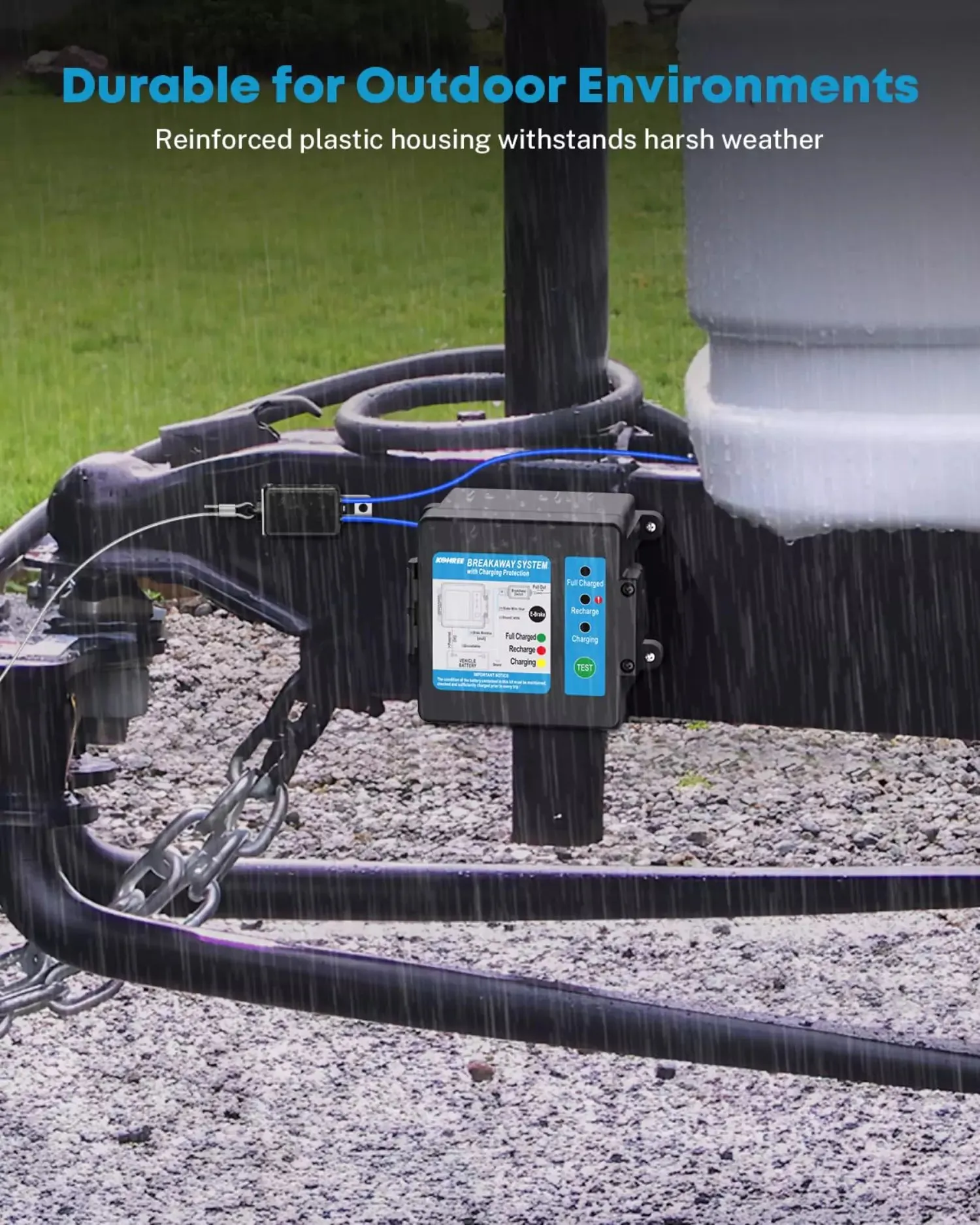 Trailer Brake Breakaway Kit With Charger
