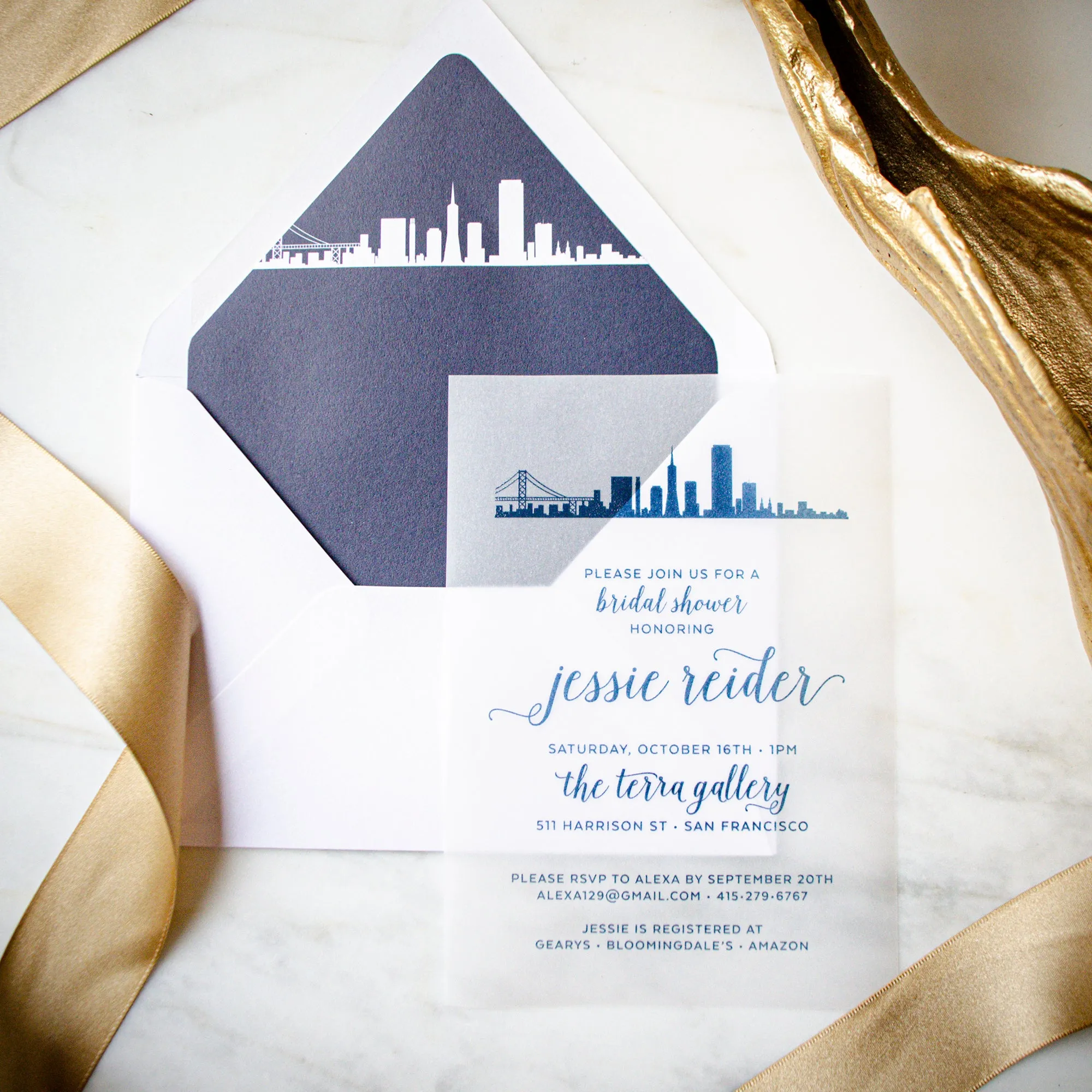 Vellum Skyline Invitations
