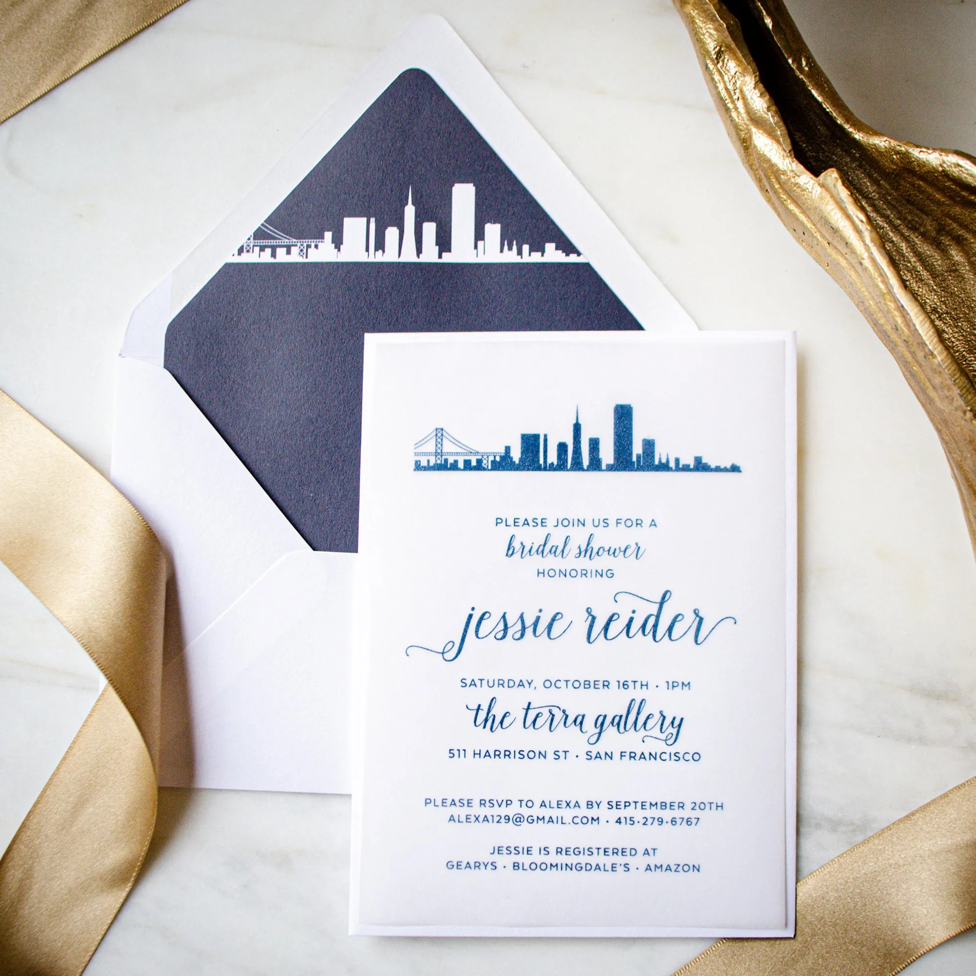 Vellum Skyline Invitations