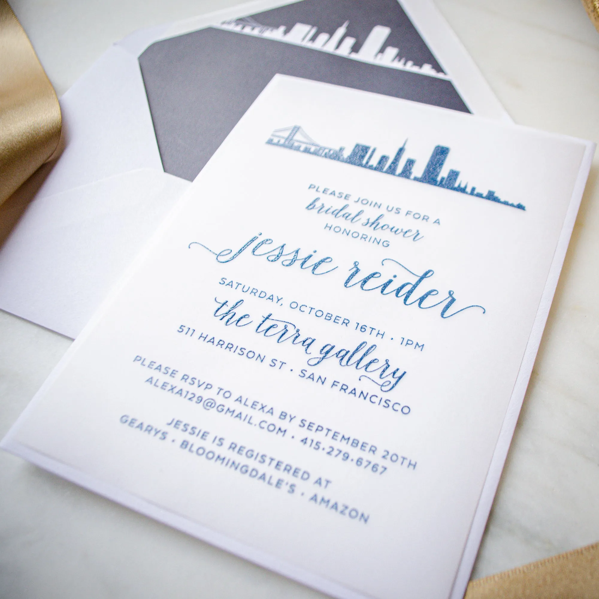 Vellum Skyline Invitations