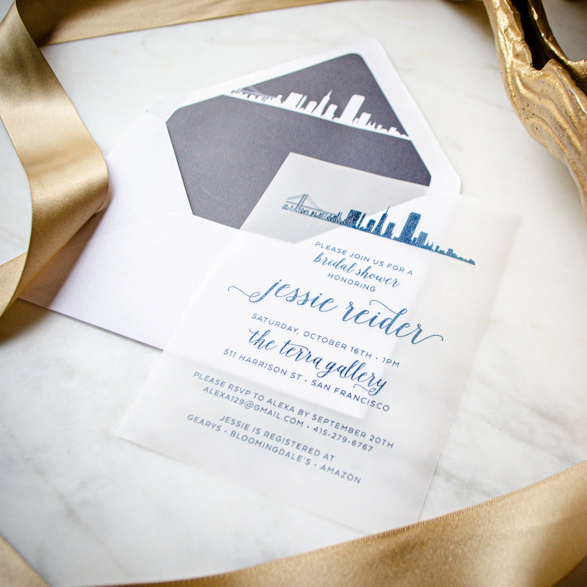 Vellum Skyline Invitations