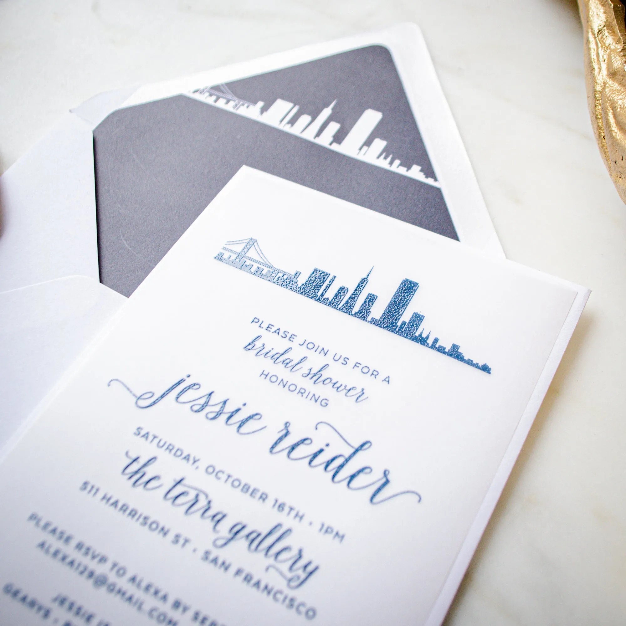 Vellum Skyline Invitations