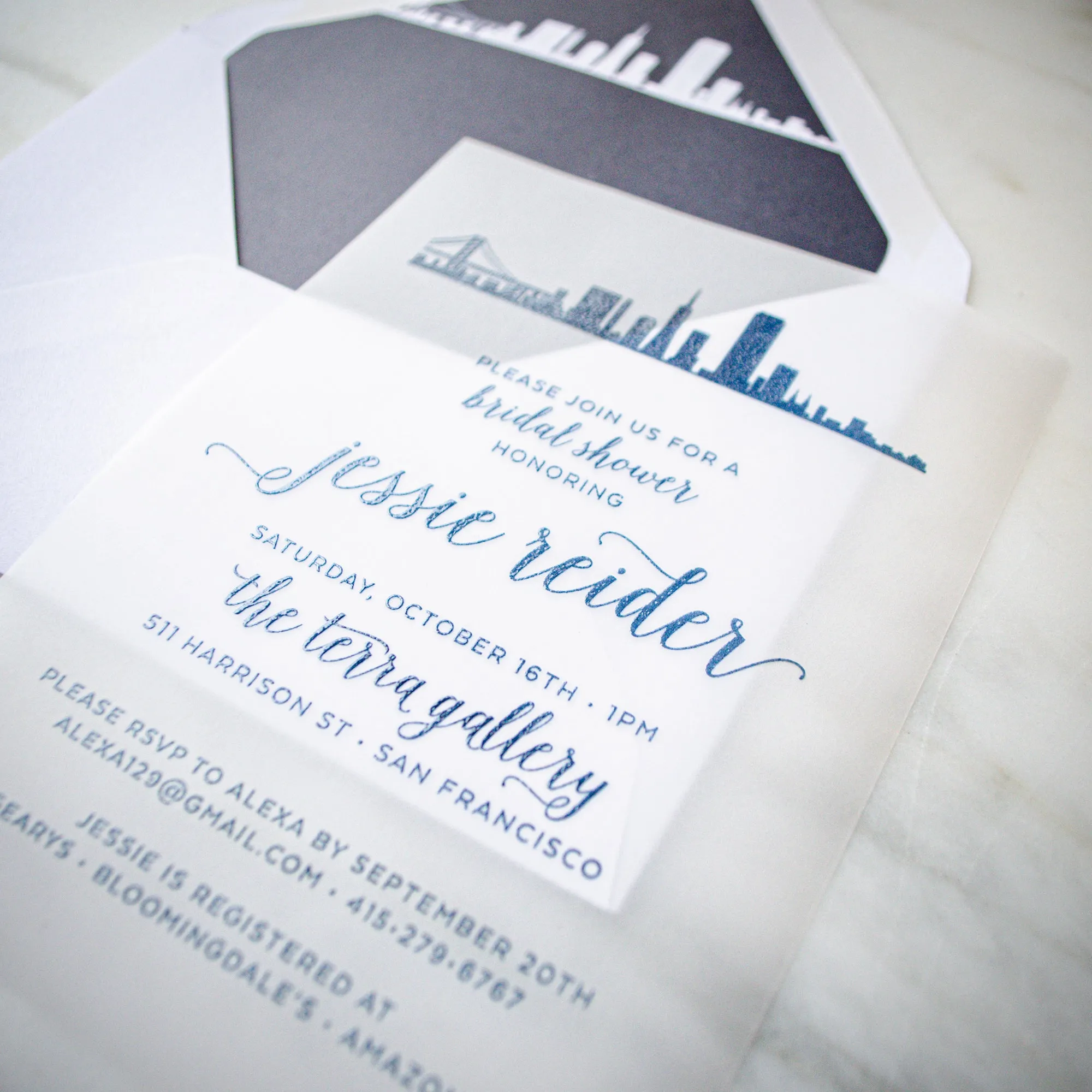 Vellum Skyline Invitations