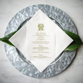 Vellum Wedding Menu