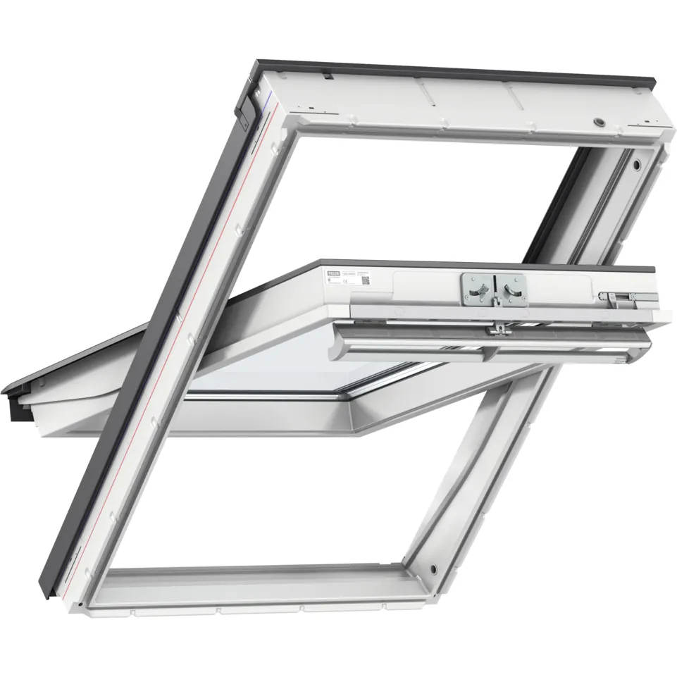 VELUX GGU MK04 0070 White Maintenance Free Centre-Pivot Roof Window (78 x 98 cm)
