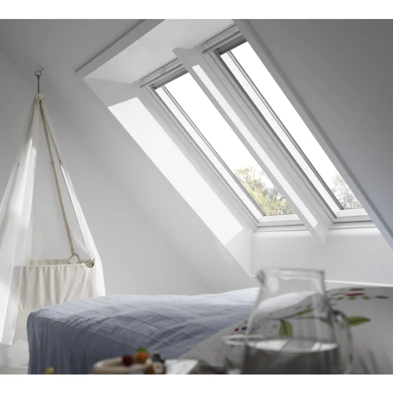VELUX GGU SK08 0070 White Maintenance Free Centre-Pivot Roof Window (114 x 140 cm)
