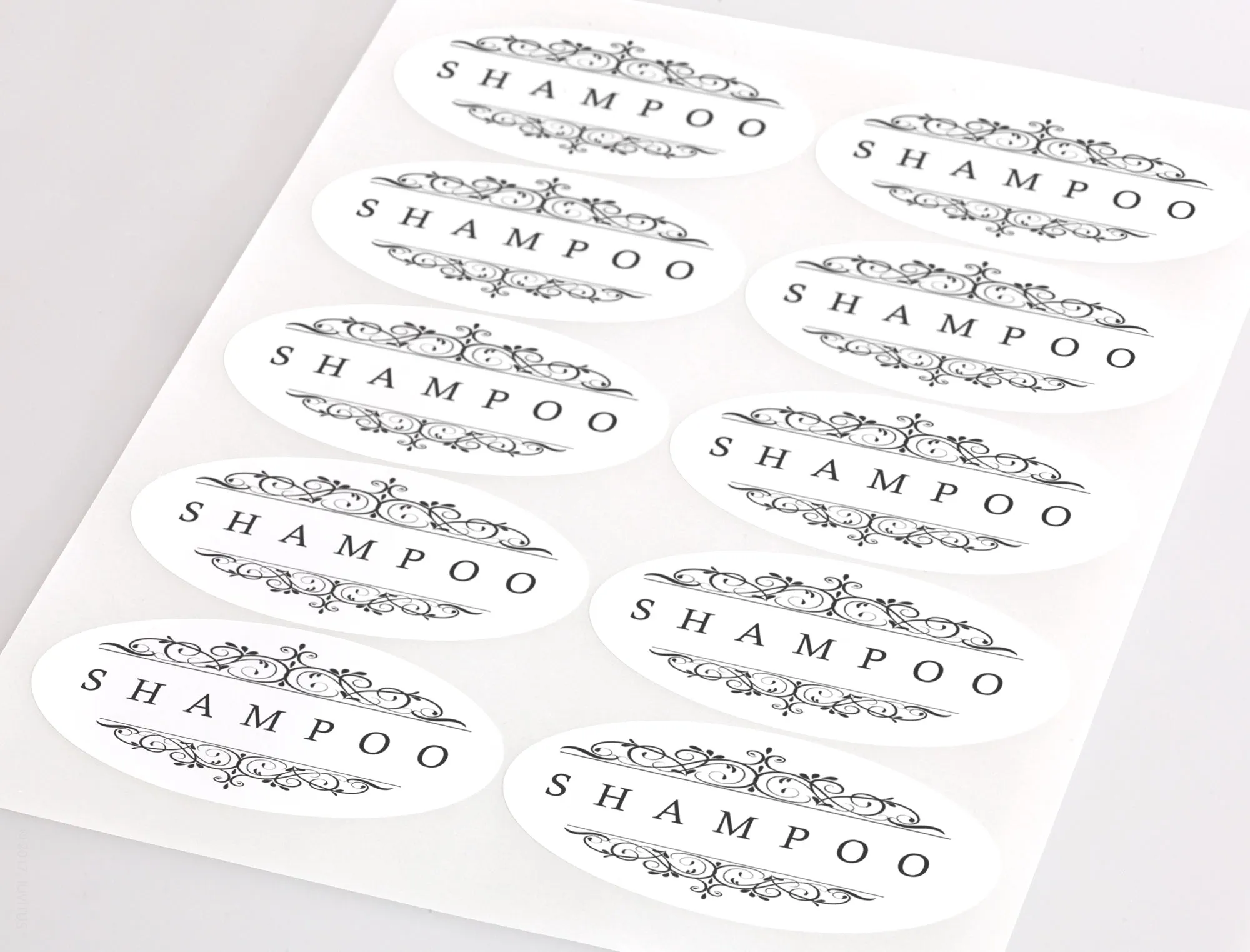 Waterproof White Matte 3.93" x 1.93" Oval Labels for Laser Printers with Template and Printing Instructions, 5 Sheets, 50 Labels (OV39)