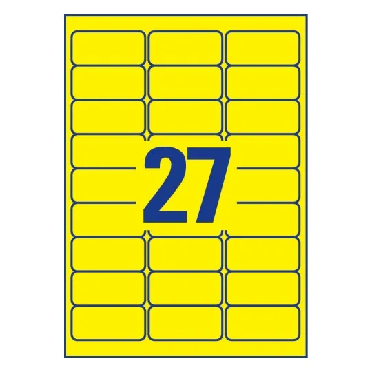 Weatherproof Film Labels 63.5 x 29.6 mm