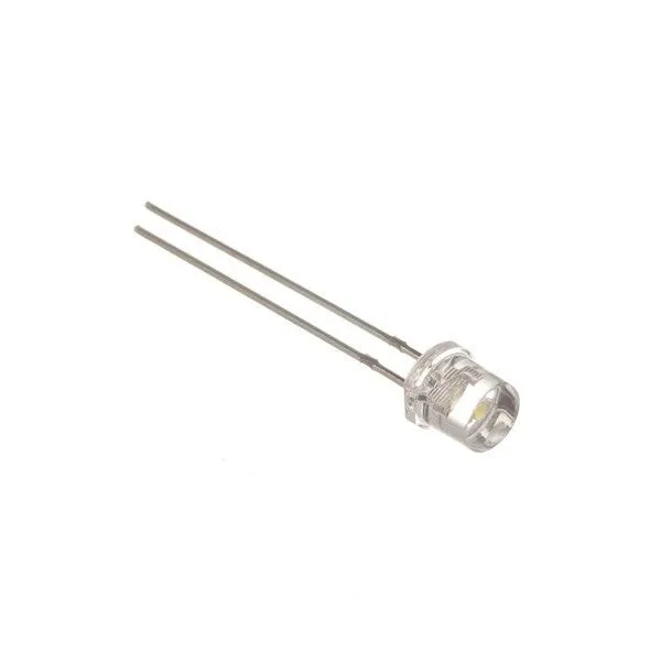 White 5mm Water Clear LED - 140 deg - 3000mCd