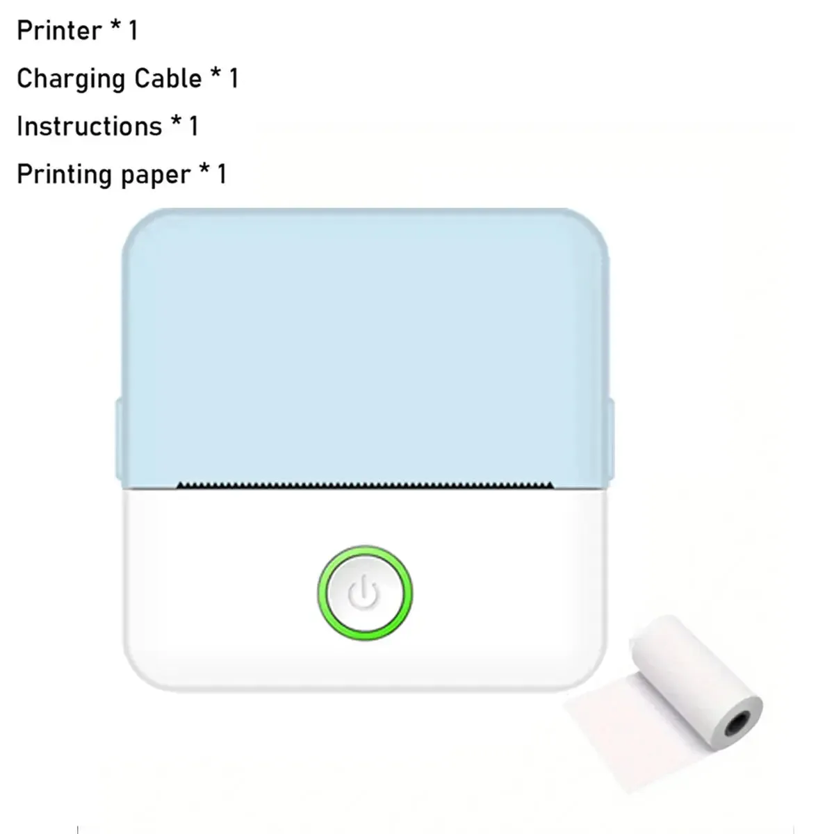 wireless printer Mini Thermal Printer Bluetooth Wireless Inkless Photo Printing Note Label Sticker Pocket Portable Printer for Home Office.