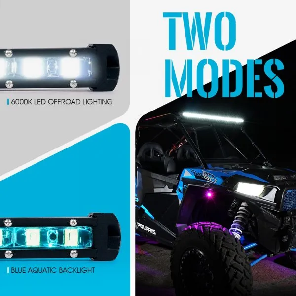 Xprite C6 Series Single Row LED Spot Light Bar with Blue Back Light