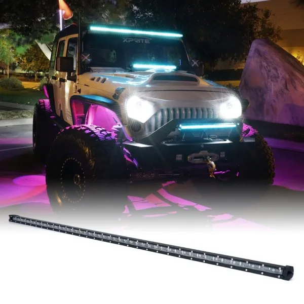 Xprite C6 Series Single Row LED Spot Light Bar with Blue Back Light