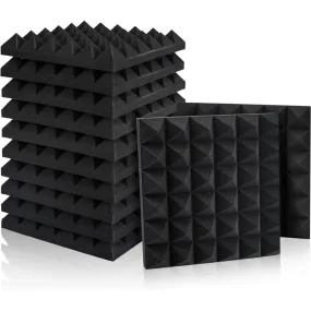 Xtreme Xccessories 12pc Acoustic Pyramid Home Studio Sound Proof  Foam Panels 30cm x30cm
